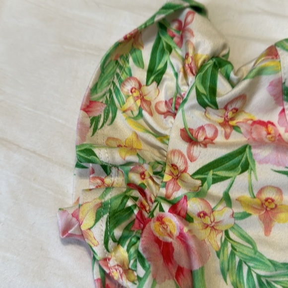 Tommy Bahama Floral Kids Dress ruffle bottom Size 4T - Picture 5 of 7